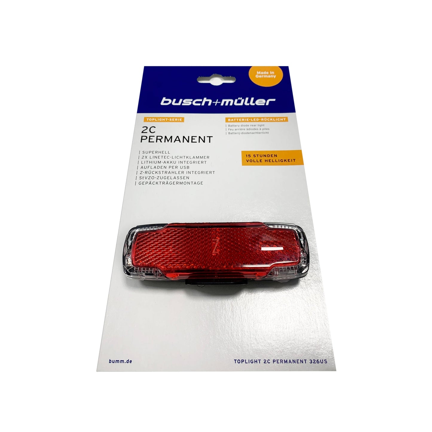 S'COOL battery-powered rear light Toplight